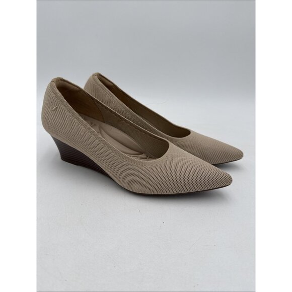 Vivaia Shoes - Vivaia Aria Wedge Women's Pointed Toe Pumps Beige Shoes EU 40 US 9 Comfort Heels